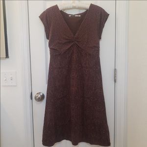 Athleta Dhara Burnout Dress Size Large coco brown